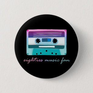 Muziekventilator van 80 jaar ronde button 5,7 cm