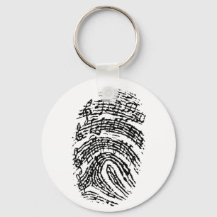 Muziekvingerafdruk Sleutelhanger