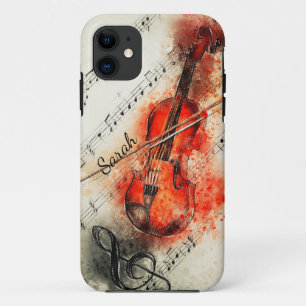 Muziekviolin Musician Musical Custom Name iPhone 11 Hoesje
