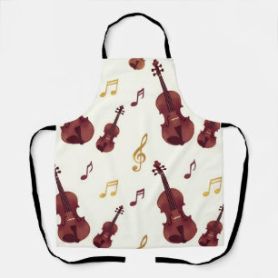 Muziekviolinen Naadloos Patroon Schort