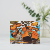 Muziekviool Briefkaart (Staand voorkant)
