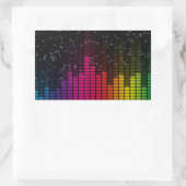 Muziekvolume voor Disco Lights Rechthoekige Sticker (Tas)
