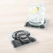 muziekwagen glazen onderzetter (Schuin)