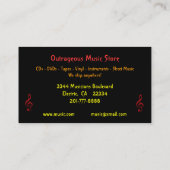 muziekwinkel visitekaartje (Achterkant)