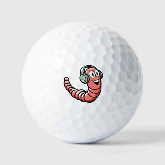 Muziekworm Golfballen (Voorkant)