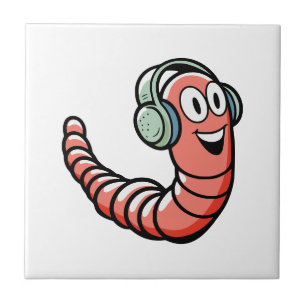 Muziekworm Tegeltje