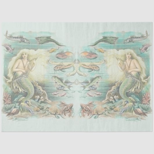  muziekzeemeermin onder Zee Tissuepapier (Voorkant)