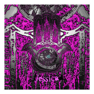 Muzikaal ontwaken (roze) perfect poster