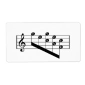 Muzikaal personeel Treble Clef Dank u Opmerkingen Etiket (Voorkant)