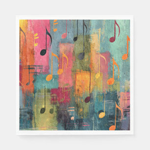 Muzikaal thema Abstracte kunst Servet