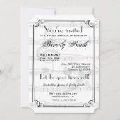 Muzikaal thema vrijgezellenfeest kaart (Voorkant)