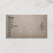 muzikaal van jou visitekaartje (Achterkant)