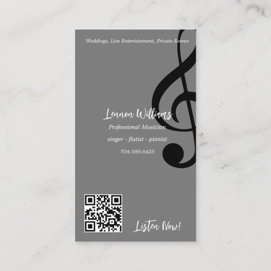 Muzikaans Visitekaartje (Achterkant)