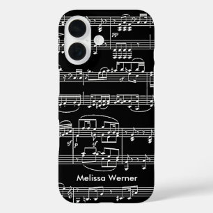 Muzikale aantekeningen gepersonaliseerd iPhone 16 hoesje
