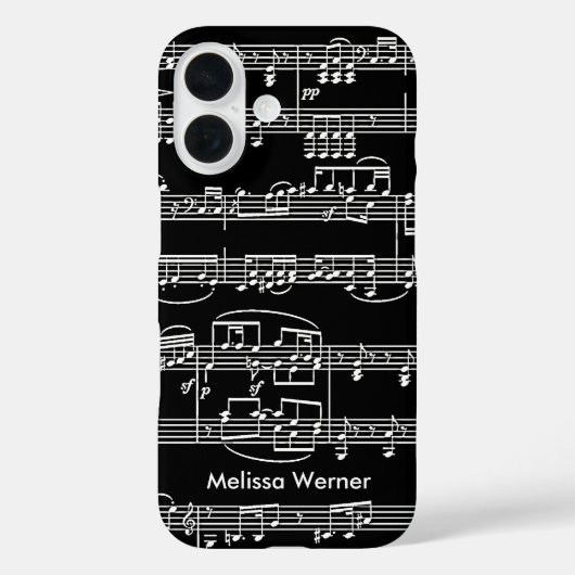 Muzikale aantekeningen gepersonaliseerd Case-Mate iPhone case (Achterkant)
