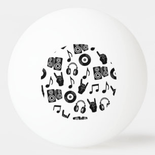 Muzikale Accessoires: Monochroom  Patroon. Pingpongballen