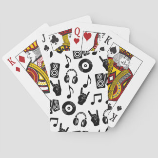 Muzikale Accessoires: Monochroom  Patroon. Pokerkaarten