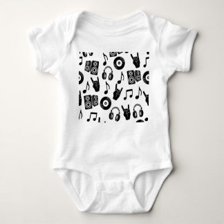 Muzikale Accessoires: Monochroom Patroon. Romper