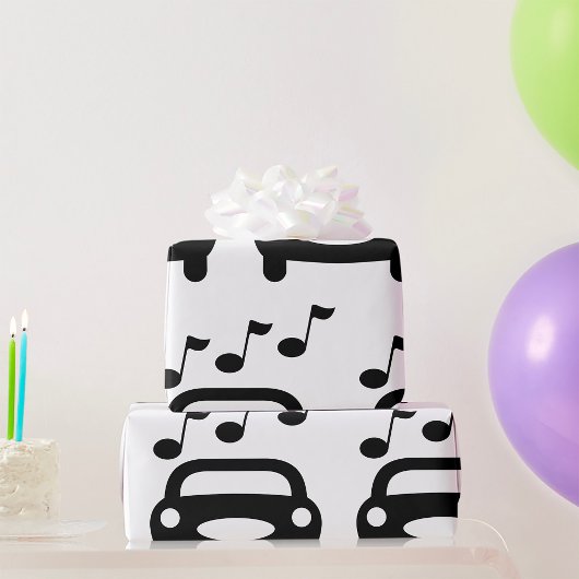 Muzikale Auto Cadeaupapier