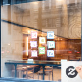 Muzikale Baby zijn groot Raamsticker (Cafe Raam)