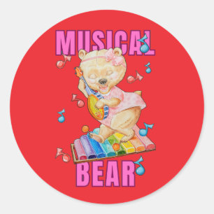 Muzikale Beer Sticker