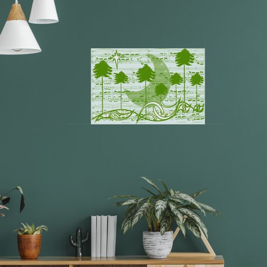 Muzikale Bomen Poster (Woonkamer 1)