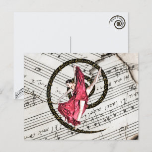 Muzikale danser Briefkaart