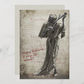 Muzikale dood Halloween Feestdagenkaart (Voorkant / Achterkant)