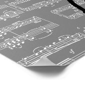  muzikale Eiffeltoren Parijs Poster (Hoek)