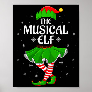 Muzikale Elf Kerst Familie Meisjes Vrouwen El Poster