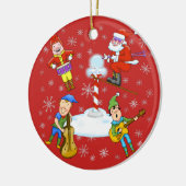 Muzikale Elfen Kerstband Kerst Ornament (Links)