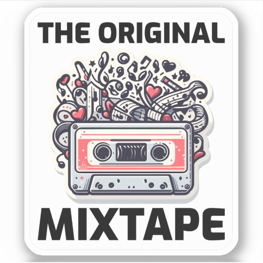 Muzikale Explosie: '80s Mixtape Magic Sticker (Voorkant)
