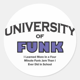 muzikale funk ronde sticker