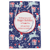 Muzikale gepersonaliseerde kerstcadeauzakken medium cadeauzakje (Voorkant)