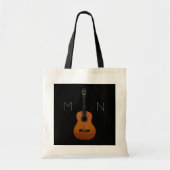 Muzikale gitaar Monogram Zwart Tote Bag (Voorkant)