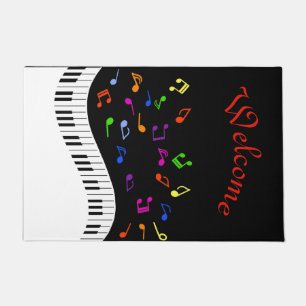 Muzikale golven gepersonaliseerd deurmat