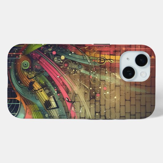 Muzikale graffiti Case-Mate iPhone case (Achterkant (horizontaal))