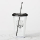 Muzikale Hart aangepaste tekst tumblers Acryl Drinkbeker (Achterkant)