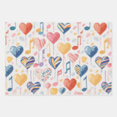 Muzikale harten inpakpapier vel (Voorkant 2)