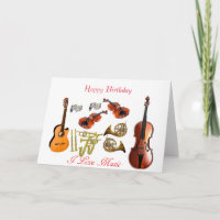 Muzikale instrumenten voor het Wenskaart van de