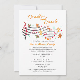 Muzikale Kaarsen & Kerstliederen Festive Familie K Kaart