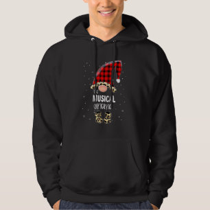 Muzikale Kabouter Buffalo Plaid Overeenkomstige F Hoodie