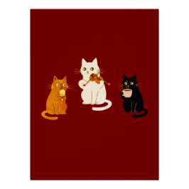 Muzikale Katten Perfect Poster