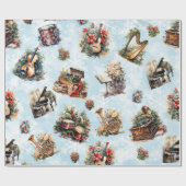  muzikale kerst cadeaupapier (Vlak)