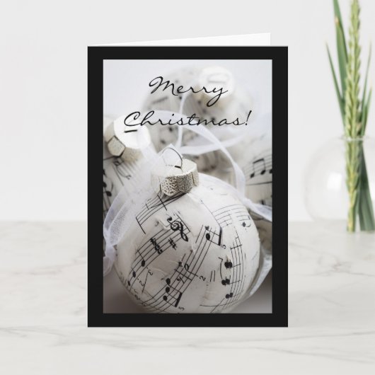 Muzikale Kerstkaart Feestdagen Kaart (Voorkant)