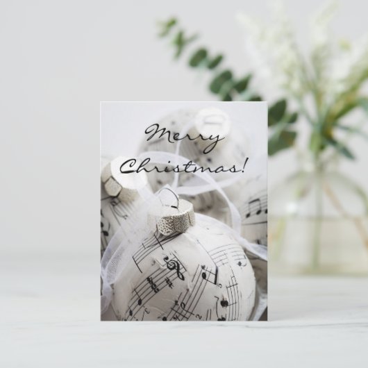 Muzikale Kerstkaart Feestdagenkaart (Staand voorkant)