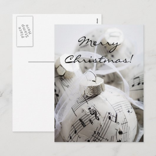 Muzikale Kerstkaart Feestdagenkaart (Voorkant / Achterkant)