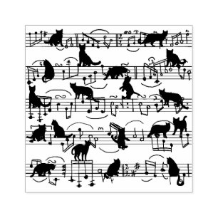 muzikale kittens rubberstempel