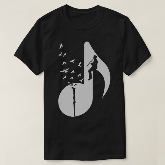 Muzikale klarinet t-shirt (Design voorkant)