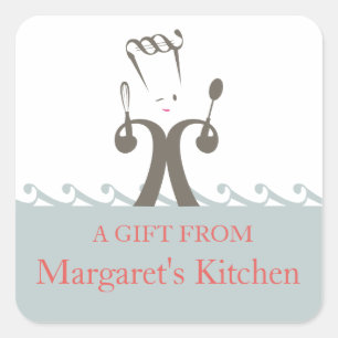 Muzikale knipoog chef food cadeau label stickers